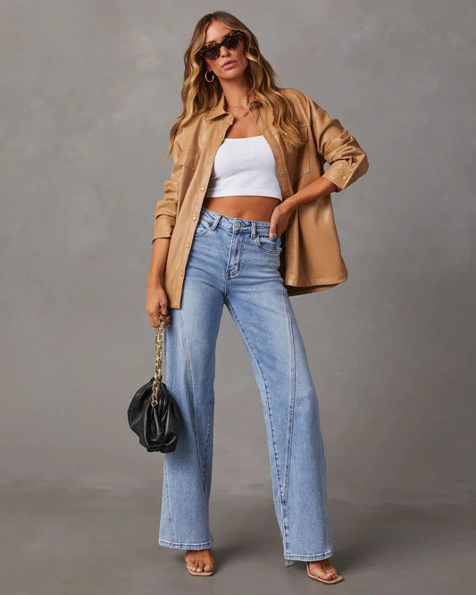 Delia™ | Essential Denim Straight-Cut Jeans
