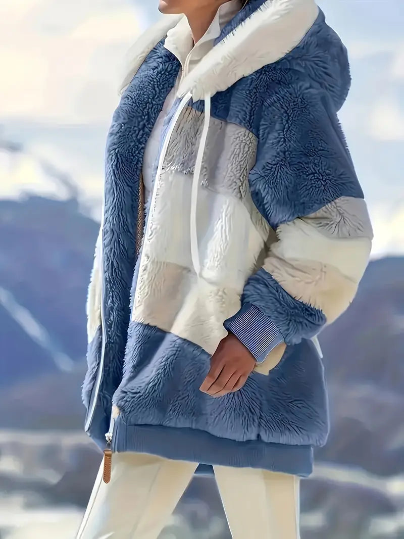 Lea™ | Hoodie-Jacke aus Plüsch in Multicolor