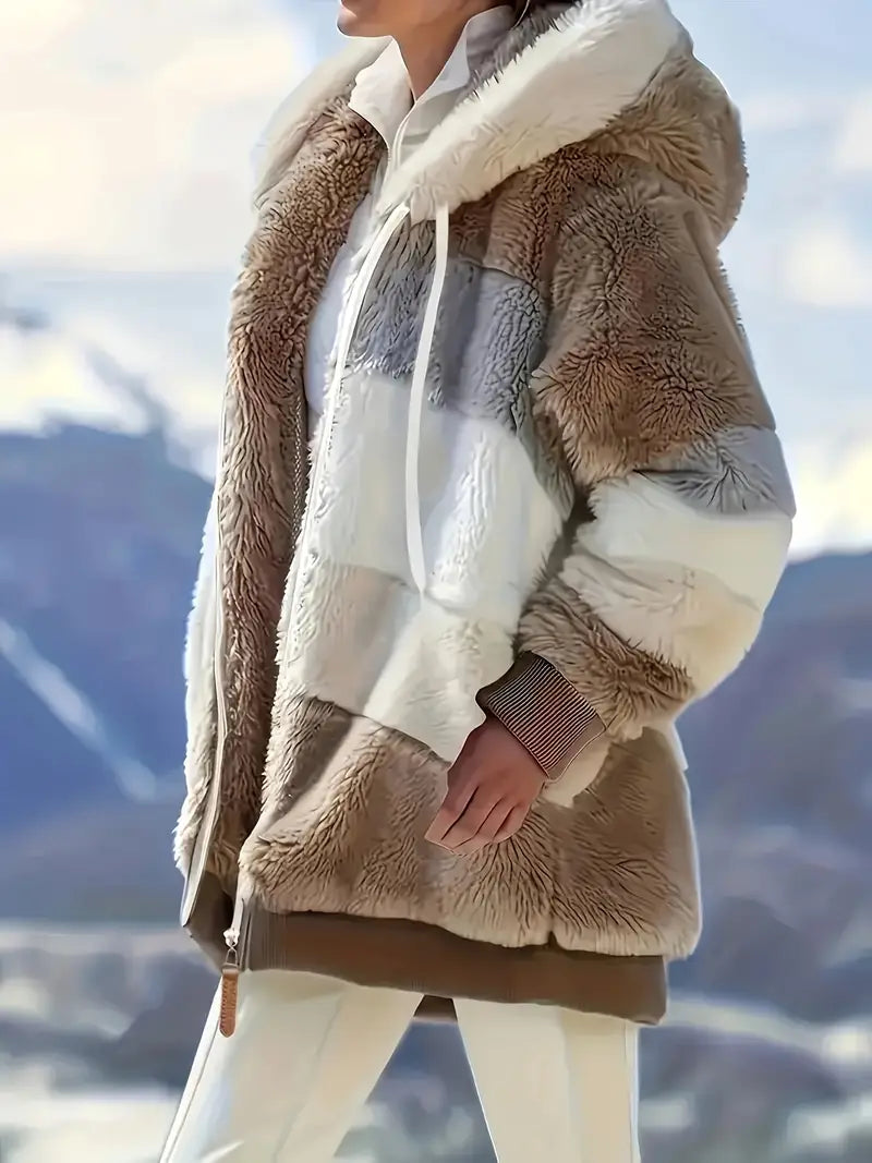 Lea™ | Hoodie-Jacke aus Plüsch in Multicolor