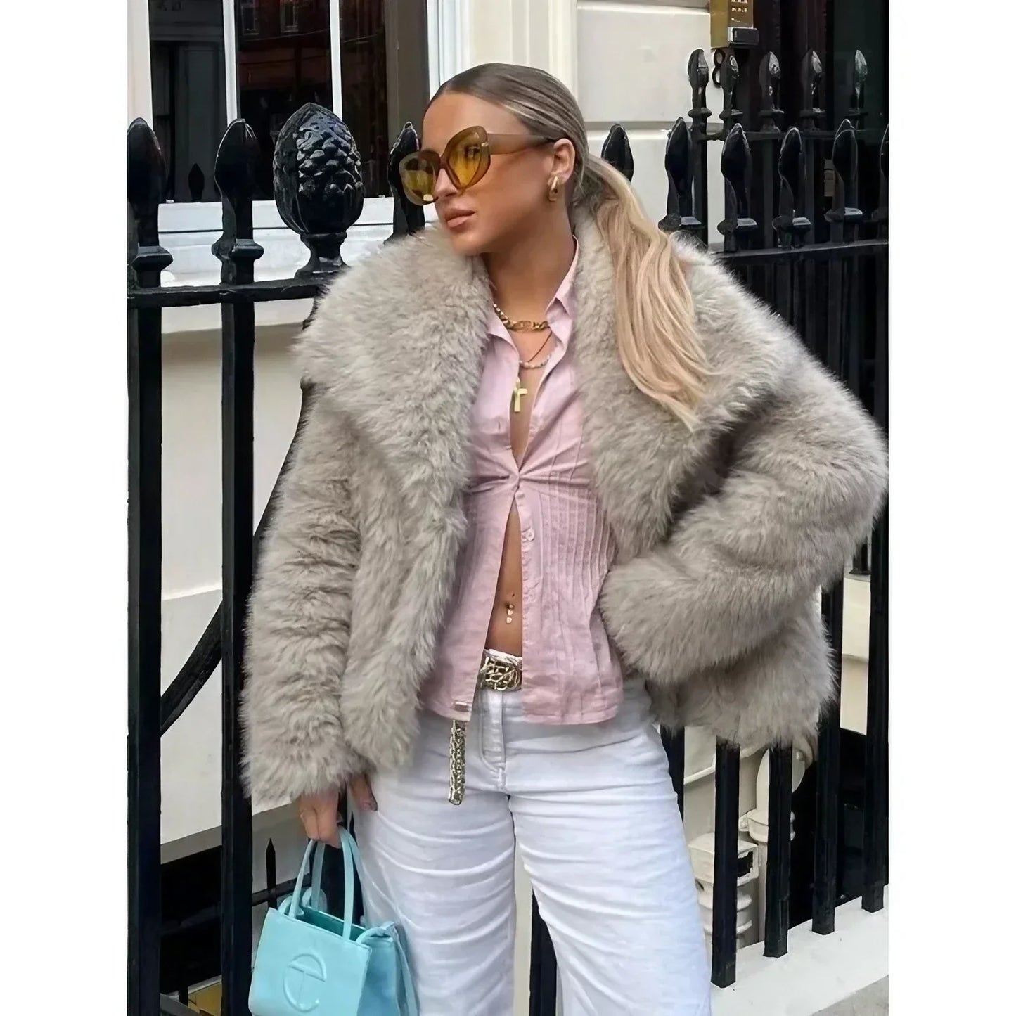 Chiara™ | Plüsch Faux Fur Mantel