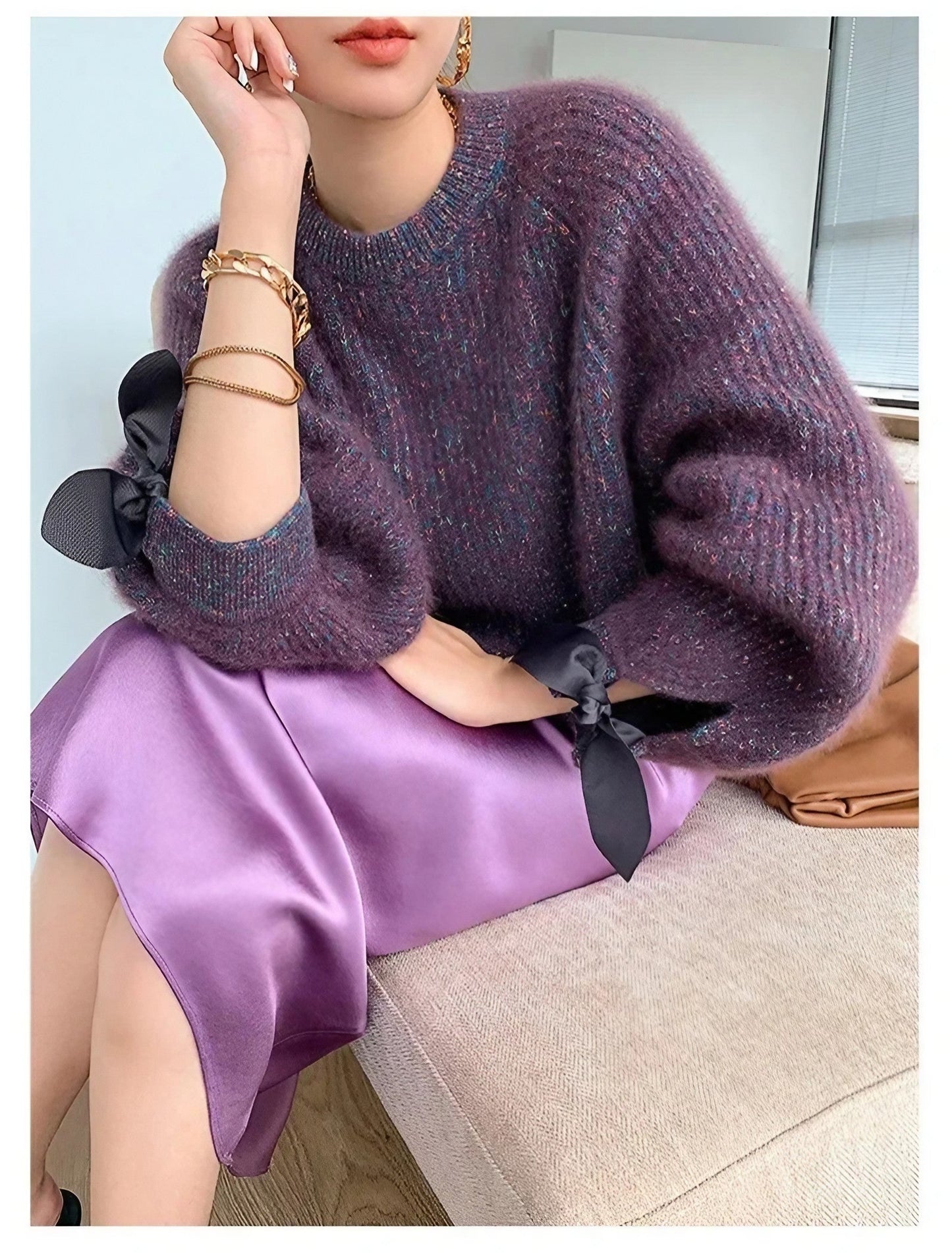 Lena™ | Winterpullover mit Schleifenärmel