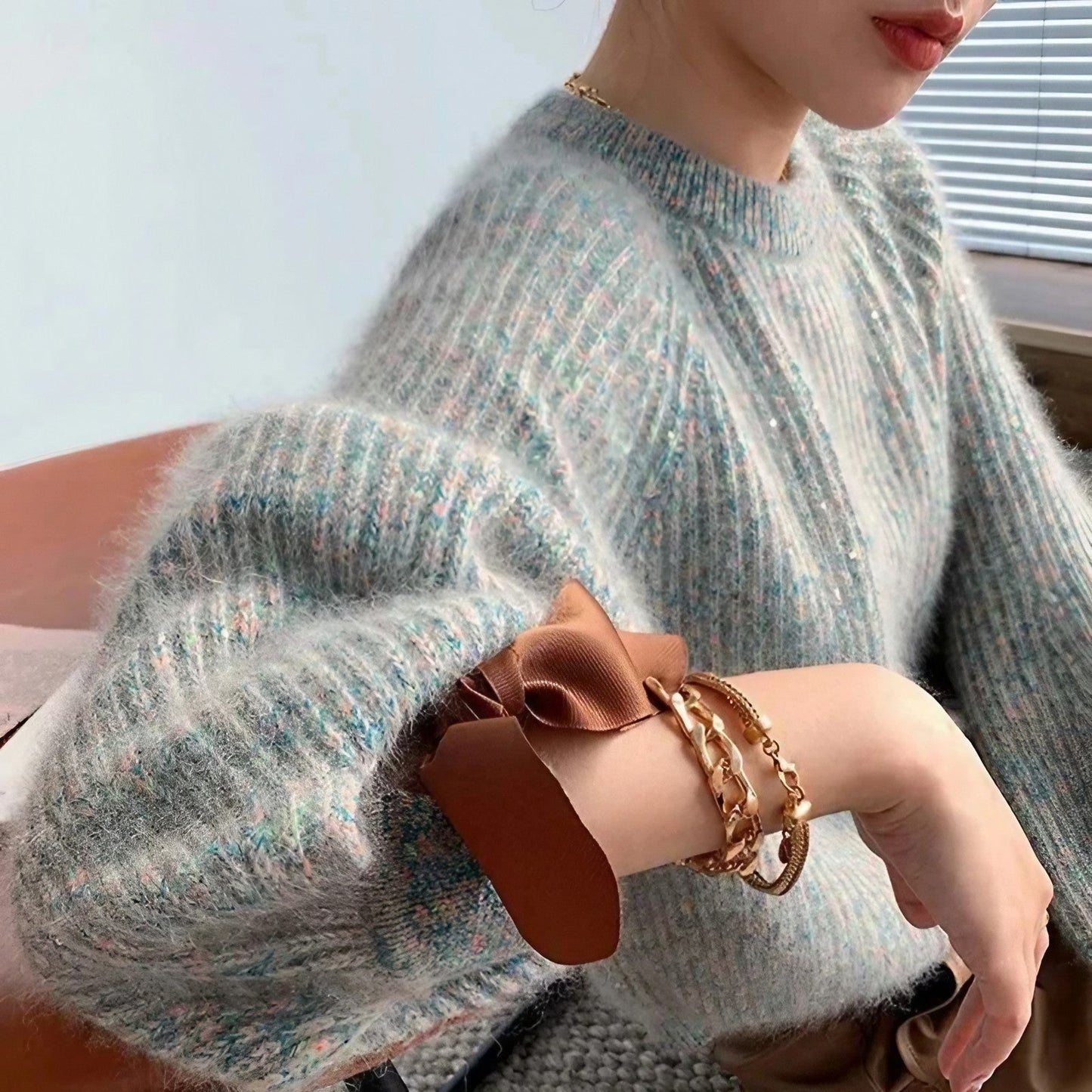 Lena™ | Winterpullover mit Schleifenärmel