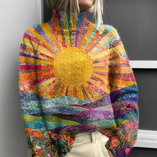 Sheila™ | Bunter Rollkragenpullover