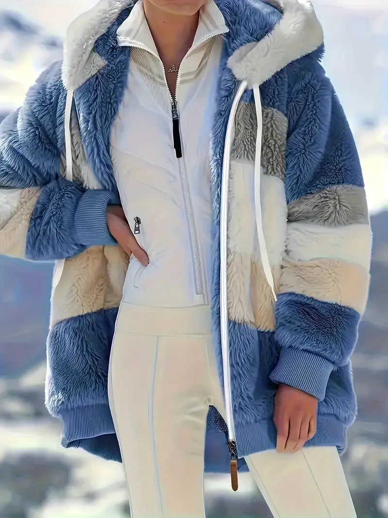 Lea™ | Hoodie-Jacke aus Plüsch in Multicolor
