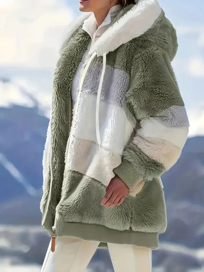 Lea™ | Hoodie-Jacke aus Plüsch in Multicolor