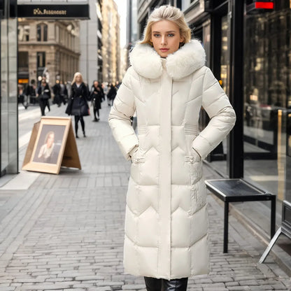 Freya™ | Winter-Langmantel mit Pelzkragen