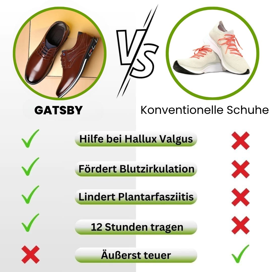 Gatsby Premium – Ergonomischer & Eleganter Business-Schuh zur Schmerzlinderung