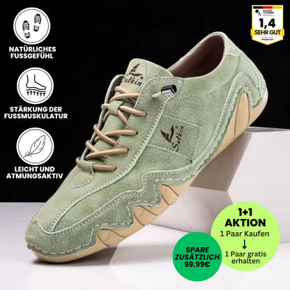 Ibex - ergonomischer, schmerzlindernder & wasserdichter Leder-Barfußschuh - Sonderaktion 1+1 Gratis