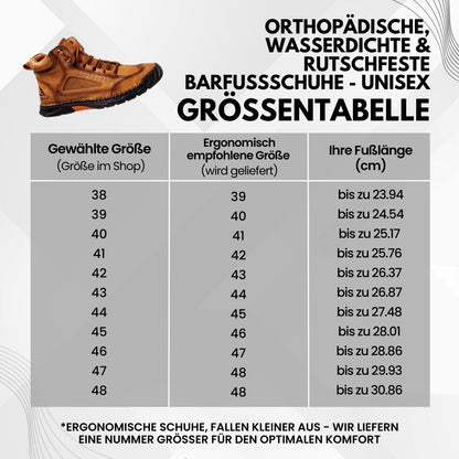 Orthopädische, wasserdichte & rutschfeste Barfußschuhe - Unisex
